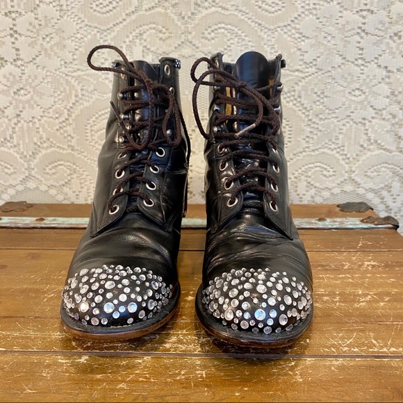 White Leather Bridal Bling Custom Cowgirl Boots 6M - Picture 10 of 10